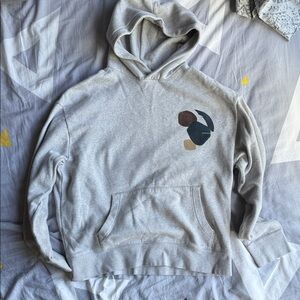 Express Gray Hoodie with Abstract Design